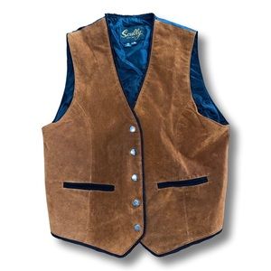 Vintage Scully Western Leather/Suede Snap Vest: Adult Medium: BOHO style